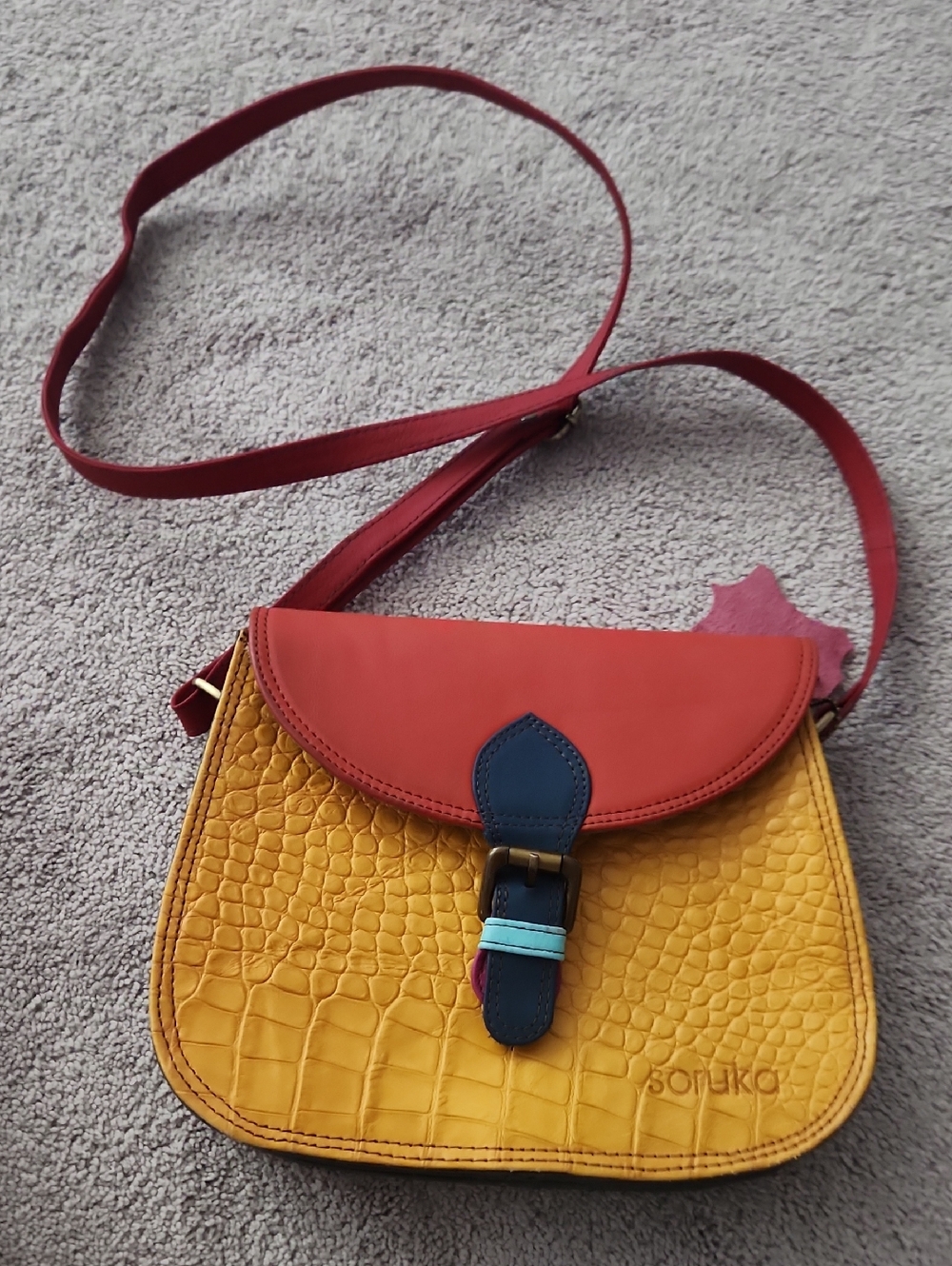 Soruka Tango Made In Spain Leather Crossbody Bag, NWOT